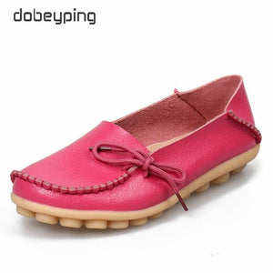 New Moccasins Women Autumn Woman Loafers Genuine Leather Female Shoes