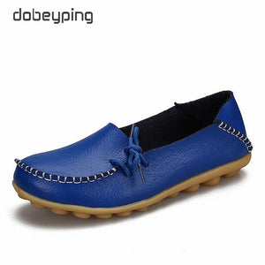 New Moccasins Women Autumn Woman Loafers Genuine Leather Female Shoes