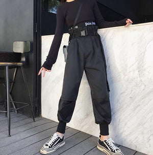 Hot Big Pockets Cargo pants women High Waist Loose Streetwear pants Baggy Tactical Trouser hip hop high quality joggers pants