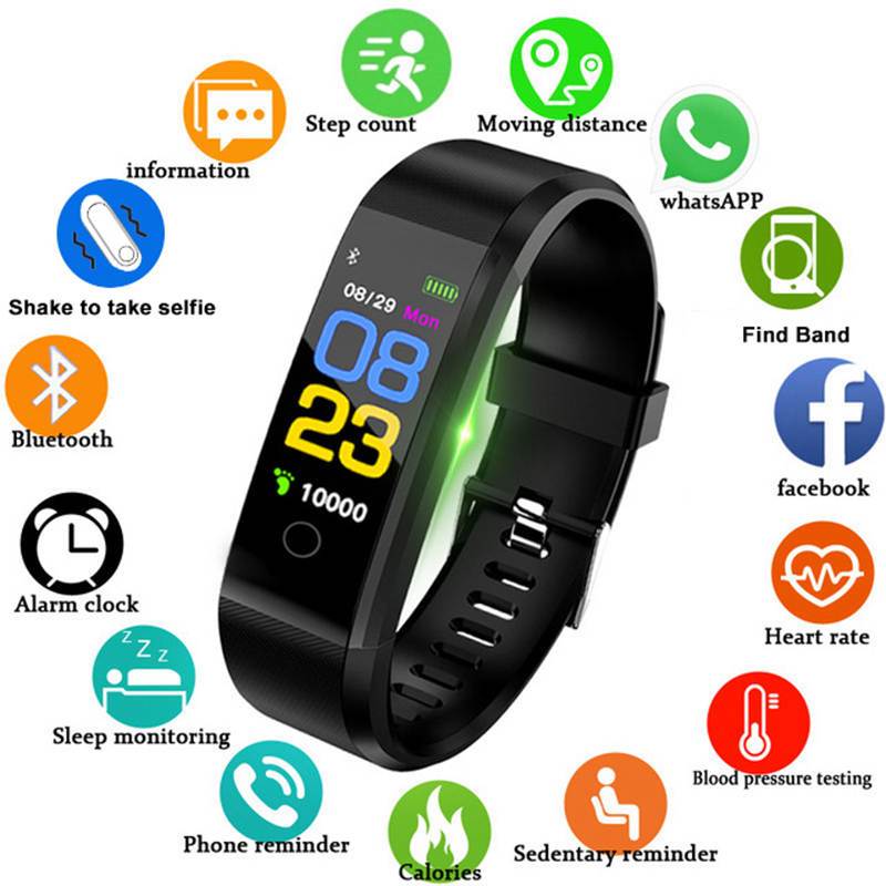 Health Bracelet Heart Rate Blood Pressure Smart Band Fitness Tracker Smartband Bluetooth Wristband honor fitbits Smart Watch Men