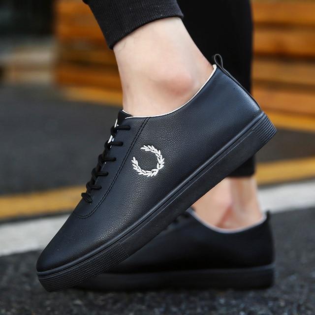 Men Shoes Spring Autumn Casual imitation leather Flat Shoes Lace-up