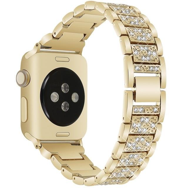 For Apple Watch band 40mm 44mm 38mm 42mm women Diamond Band for Apple Watch series 5 4 3 2 iWatch bracelet stainless steel strap