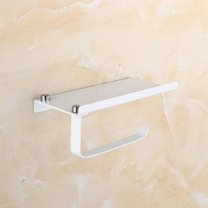 Bathroom Paper Phone Holder Shelf Stainless Steel Toilet Paper Holder Wall Mount Mobile Phones Towel Rack Bathroom Accessories