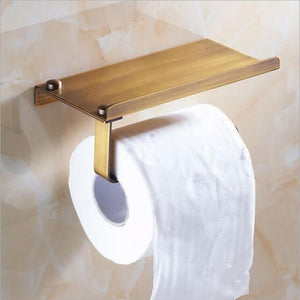 Bathroom Paper Phone Holder Shelf Stainless Steel Toilet Paper Holder Wall Mount Mobile Phones Towel Rack Bathroom Accessories