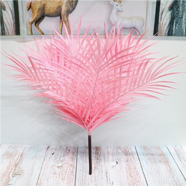 9 Fork Fake Plant Artificial Palm Tree Leaves Bouquet Tropical False Bamboo Plastic Leaf Branches For Garden Jungle Party Decor