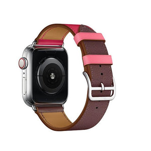 Double Tour Band for Apple Watch Series 5 4 3 2 1 Strap for iWatch Belt High Quality Genuine Leather Loop 38mm/40mm /42mm/44mm