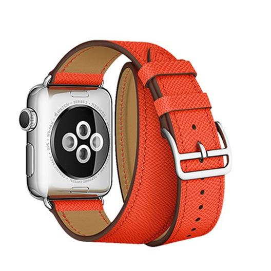 Double Tour Band for Apple Watch Series 5 4 3 2 1 Strap for iWatch Belt High Quality Genuine Leather Loop 38mm/40mm /42mm/44mm