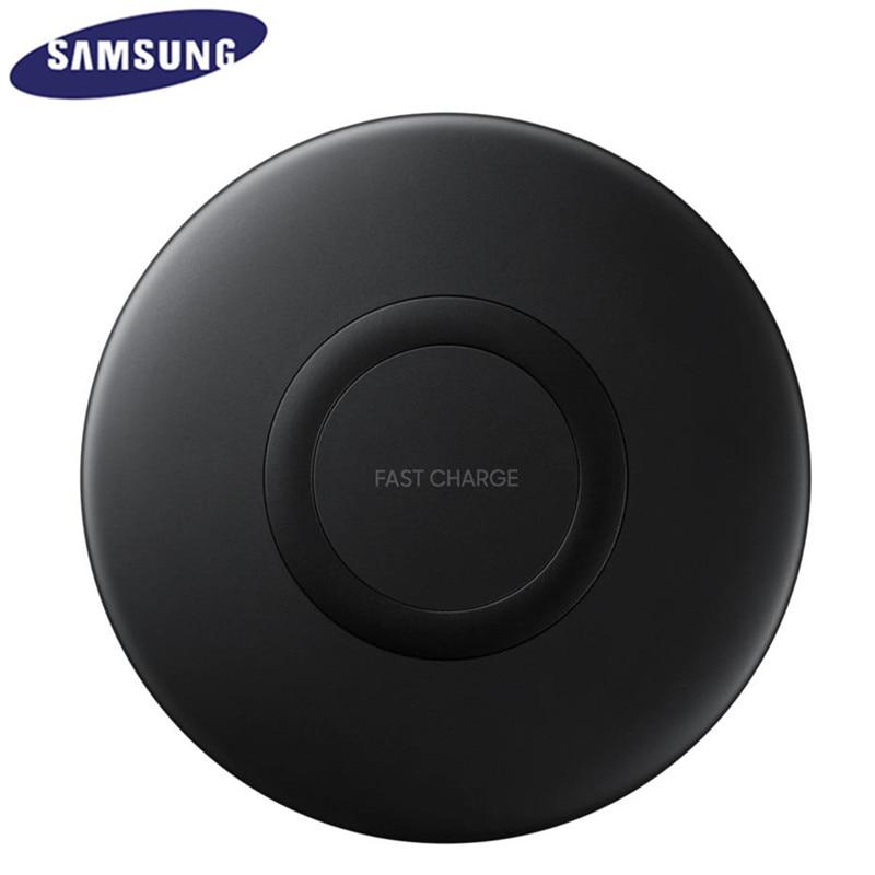 Original Samsung Fast Wireless Charger Stand For Galaxy S10 S9 S8 Plus S7 edge Note10+ 9 /iPhone 8 Plus X, 10W Qi Pad EP-P1100