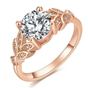 Fashion Luxury Crown Ring Statement Women Wedding Zircon Engagement Ring