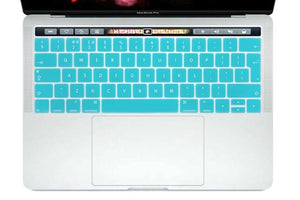 HRH English EU Silicone Keyboard Cover Skin Protector For Mac NewPro 13" A1706 A2159 Pro 15" A1707 With Touch Bar 2017/2018/2019