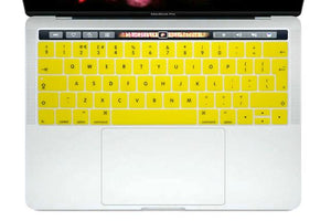 HRH English EU Silicone Keyboard Cover Skin Protector For Mac NewPro 13" A1706 A2159 Pro 15" A1707 With Touch Bar 2017/2018/2019