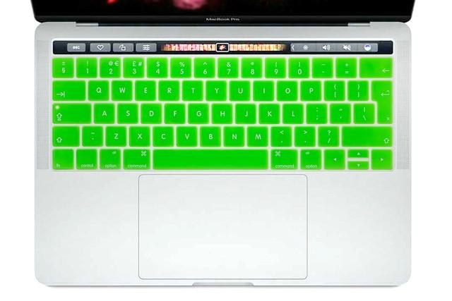 HRH English EU Silicone Keyboard Cover Skin Protector For Mac NewPro 13" A1706 A2159 Pro 15" A1707 With Touch Bar 2017/2018/2019