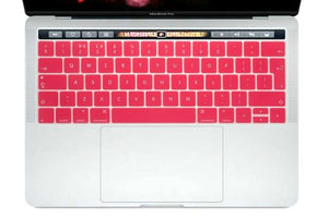 HRH English EU Silicone Keyboard Cover Skin Protector For Mac NewPro 13" A1706 A2159 Pro 15" A1707 With Touch Bar 2017/2018/2019