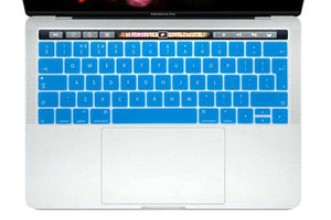 HRH English EU Silicone Keyboard Cover Skin Protector For Mac NewPro 13" A1706 A2159 Pro 15" A1707 With Touch Bar 2017/2018/2019