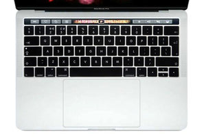 HRH English EU Silicone Keyboard Cover Skin Protector For Mac NewPro 13" A1706 A2159 Pro 15" A1707 With Touch Bar 2017/2018/2019