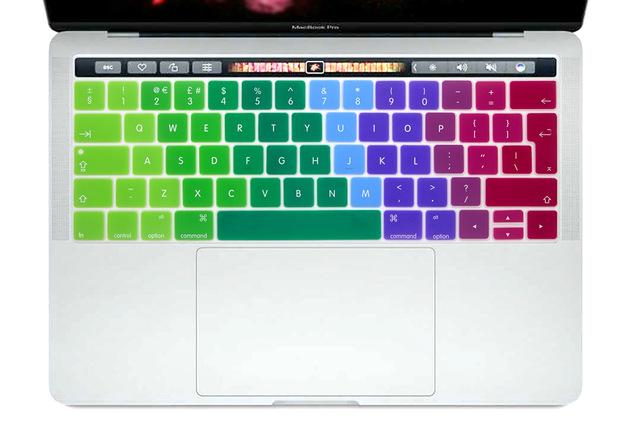 HRH English EU Silicone Keyboard Cover Skin Protector For Mac NewPro 13" A1706 A2159 Pro 15" A1707 With Touch Bar 2017/2018/2019