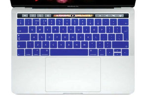 HRH English EU Silicone Keyboard Cover Skin Protector For Mac NewPro 13" A1706 A2159 Pro 15" A1707 With Touch Bar 2017/2018/2019