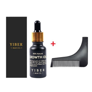 Men Beard Growth Oil Kit Soften Hair Growth Nourishing Enhancer