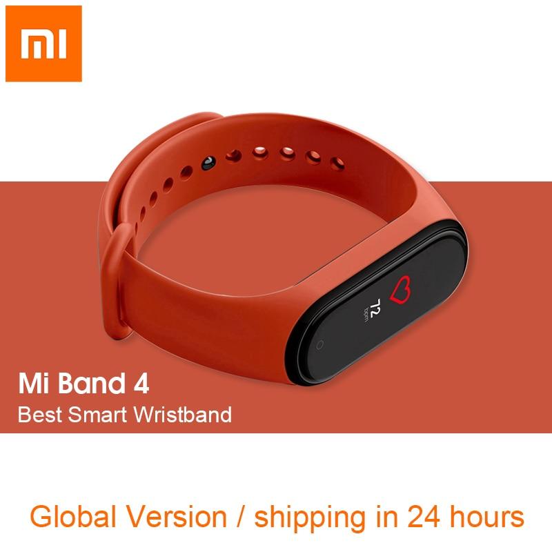 In Stock Original Xiaomi Mi Band 4 Smart Wristband Miband 4 Global Version Bracelet OLED Screen 50M Waterproof Band4 Watch Track