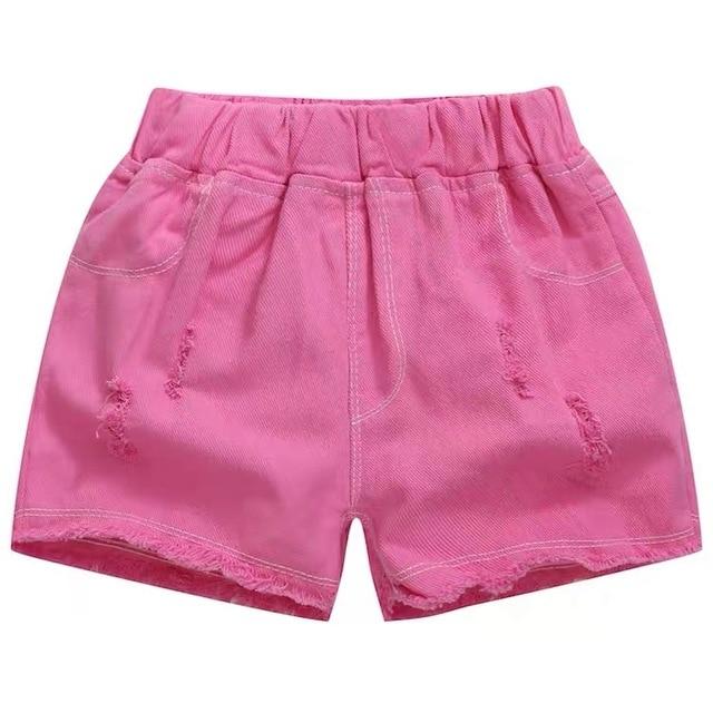 toddler shorts Girls denim in the summer big children shorts