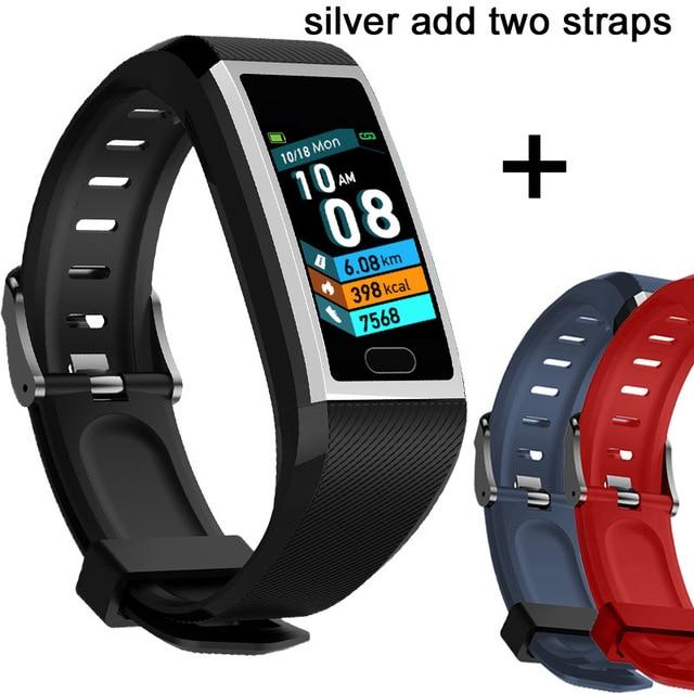 Smart Wristband Fitness Bracelet Waterproof Fitness Tracker Watch Blood Pressure Weather Display Smart Bracelet Watch Women Men