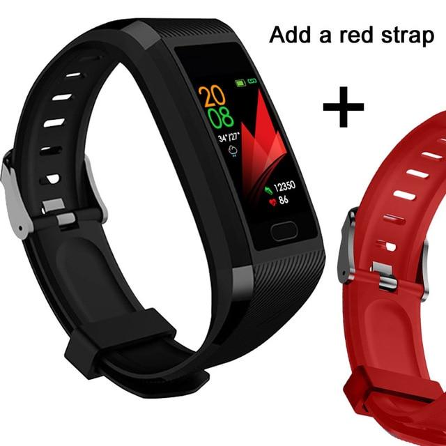 Smart Wristband Fitness Bracelet Waterproof Fitness Tracker Watch Blood Pressure Weather Display Smart Bracelet Watch Women Men