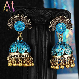 Gypsy Jewelry Retro Ethnic Silver Indian Jhumka