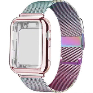 Milanese Loop band with case For Apple Watch Series 5/4/3/2 38mm 42mm 40mm 44mm Stainless Steel Strap Wrist Bracelet for iwatch