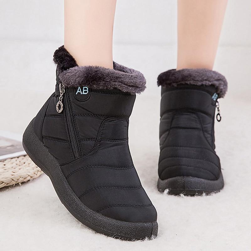 Ankle Boots For Women Boots Fur Warm Snow Boots Female Winter Shoes