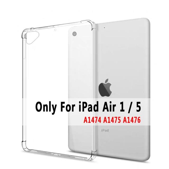 Clear Drop Resistance Silicon Cover for Apple iPad 2 3 4 9.7 2017 2018 Air 1 2 5 6 Pro 9.7 11 10.5 12.9 mini 2 3 4 5 10.2 Case