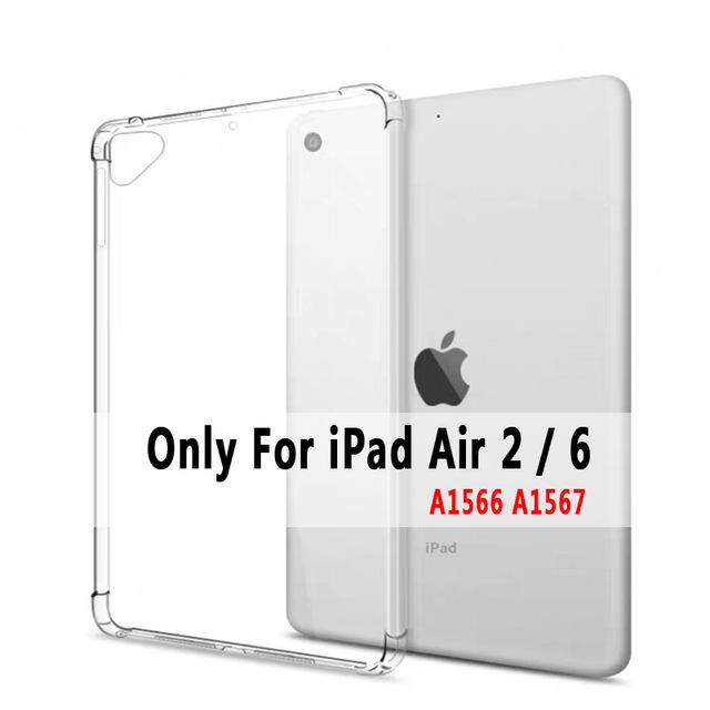 Clear Drop Resistance Silicon Cover for Apple iPad 2 3 4 9.7 2017 2018 Air 1 2 5 6 Pro 9.7 11 10.5 12.9 mini 2 3 4 5 10.2 Case