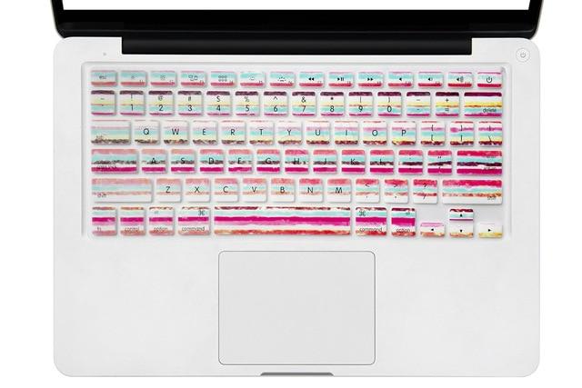 HRH Decal Rainbow Silicone US Keyboard Cover Keypad Skin Protector For Mac book Pro 13" 15" 17" Air  Retina