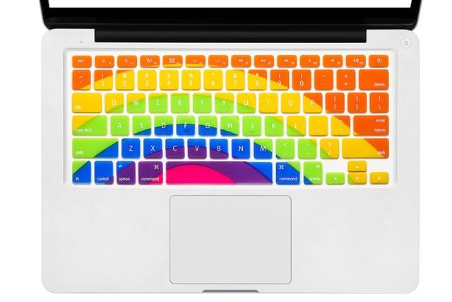 HRH Decal Rainbow Silicone US Keyboard Cover Keypad Skin Protector For Mac book Pro 13" 15" 17" Air  Retina