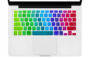 HRH Decal Rainbow Silicone US Keyboard Cover Keypad Skin Protector For Mac book Pro 13" 15" 17" Air  Retina