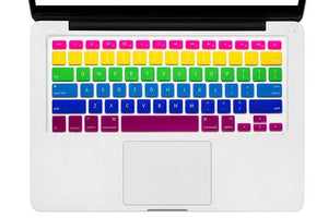 HRH Decal Rainbow Silicone US Keyboard Cover Keypad Skin Protector For Mac book Pro 13" 15" 17" Air  Retina