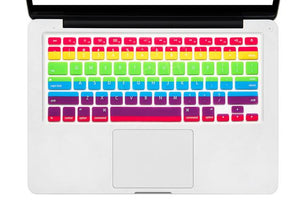 HRH Decal Rainbow Silicone US Keyboard Cover Keypad Skin Protector For Mac book Pro 13" 15" 17" Air  Retina