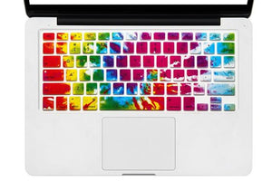HRH Decal Rainbow Silicone US Keyboard Cover Keypad Skin Protector For Mac book Pro 13" 15" 17" Air  Retina