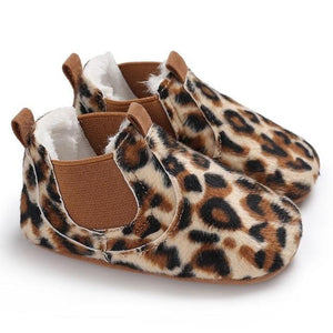 Autumn Baby Toddler Leopard PU Leather Shoes Newborn baby girl first walker sneakers