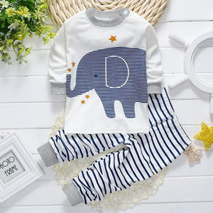 0-2year baby clothes set Winter cotton Newborn Baby boys girls Clothes 2PCS