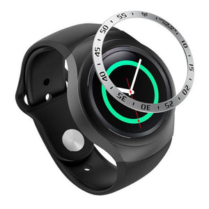 For Samsung Gear S2 SM-R720 Stainless Steel Bezel Ring Metal Case Cover Smart Watch Replacement Accessories Strap Band