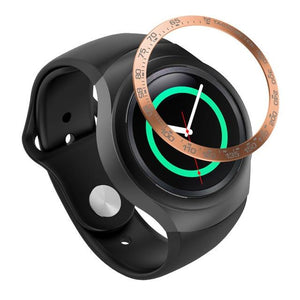 For Samsung Gear S2 SM-R720 Stainless Steel Bezel Ring Metal Case Cover Smart Watch Replacement Accessories Strap Band