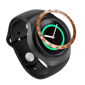 For Samsung Gear S2 SM-R720 Stainless Steel Bezel Ring Metal Case Cover Smart Watch Replacement Accessories Strap Band