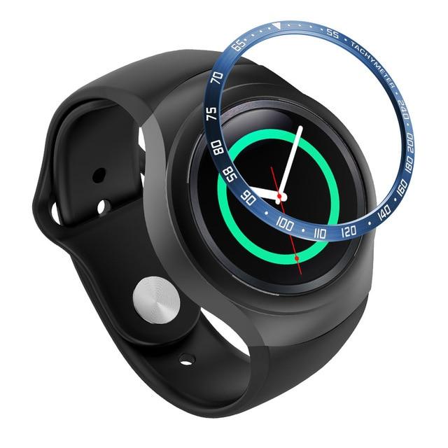 For Samsung Gear S2 SM-R720 Stainless Steel Bezel Ring Metal Case Cover Smart Watch Replacement Accessories Strap Band