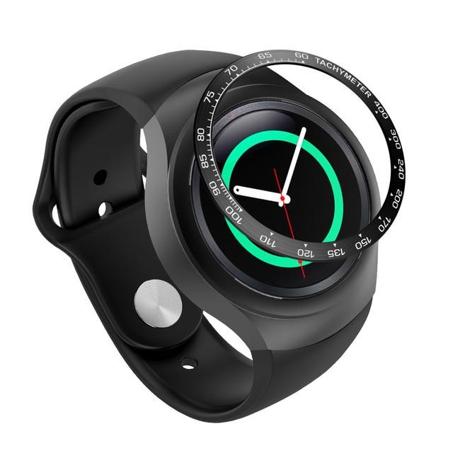 For Samsung Gear S2 SM-R720 Stainless Steel Bezel Ring Metal Case Cover Smart Watch Replacement Accessories Strap Band