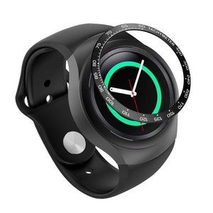 For Samsung Gear S2 SM-R720 Stainless Steel Bezel Ring Metal Case Cover Smart Watch Replacement Accessories Strap Band