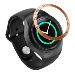For Samsung Gear S2 SM-R720 Stainless Steel Bezel Ring Metal Case Cover Smart Watch Replacement Accessories Strap Band