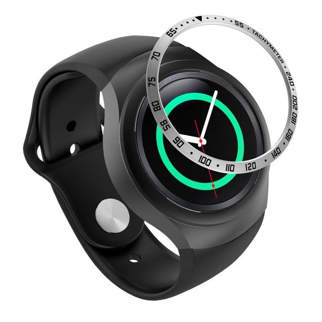 For Samsung Gear S2 SM-R720 Stainless Steel Bezel Ring Metal Case Cover Smart Watch Replacement Accessories Strap Band