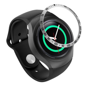 For Samsung Gear S2 SM-R720 Stainless Steel Bezel Ring Metal Case Cover Smart Watch Replacement Accessories Strap Band