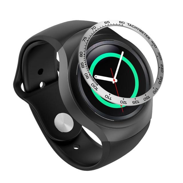 For Samsung Gear S2 SM-R720 Stainless Steel Bezel Ring Metal Case Cover Smart Watch Replacement Accessories Strap Band