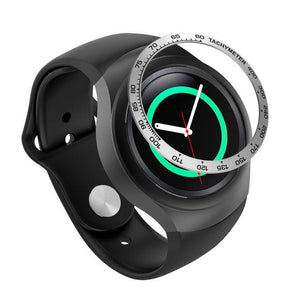 For Samsung Gear S2 SM-R720 Stainless Steel Bezel Ring Metal Case Cover Smart Watch Replacement Accessories Strap Band